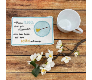 Stickserie ITH - Mug Rug 23x Freche Sprüche